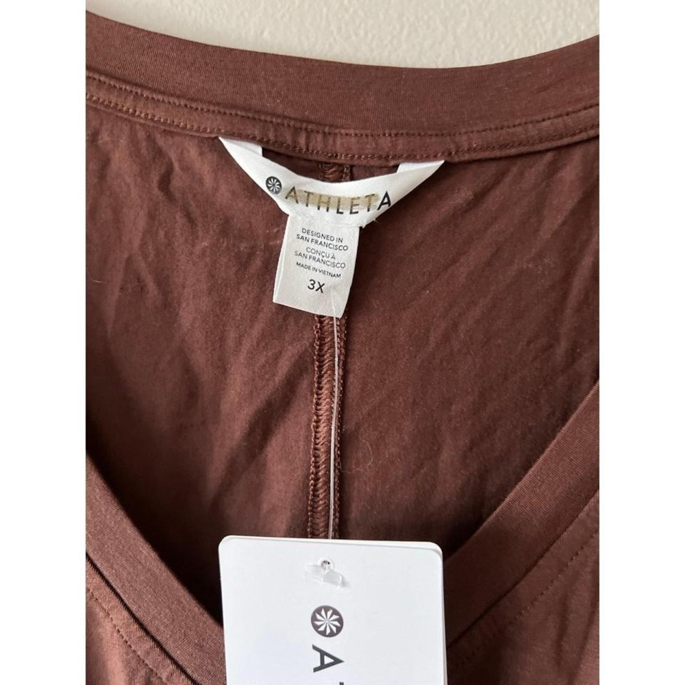 Athleta Outbound V-Neck Top Java Brown 3X NWT NWT - image 3